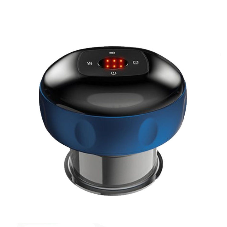 Electric cupping massage device with blue base, black top, red LED display