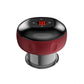 Electric cupping massage device with LED control panel, dark red body and black top