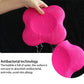 Pink flat yoga elbow pad, textured bubble pattern, contoured support