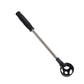 Black foldable golf ball picker with stainless steel telescopic rod and scoop head