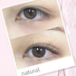 Curled eyelashes on two eyes for a natural, lifted lash look