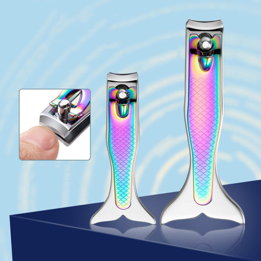 Small Color Titanium Nail Clipper Gradient Mermaid Handle Nail Clipper Nail Art Tool, 3 PCS Small, 3 PCS Large, 3 In 1