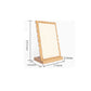 Bamboo jewelry display stand with off-white felt panel, front view