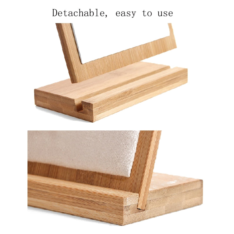 Bamboo jewelry stand with detachable frame and cushioned base for necklaces