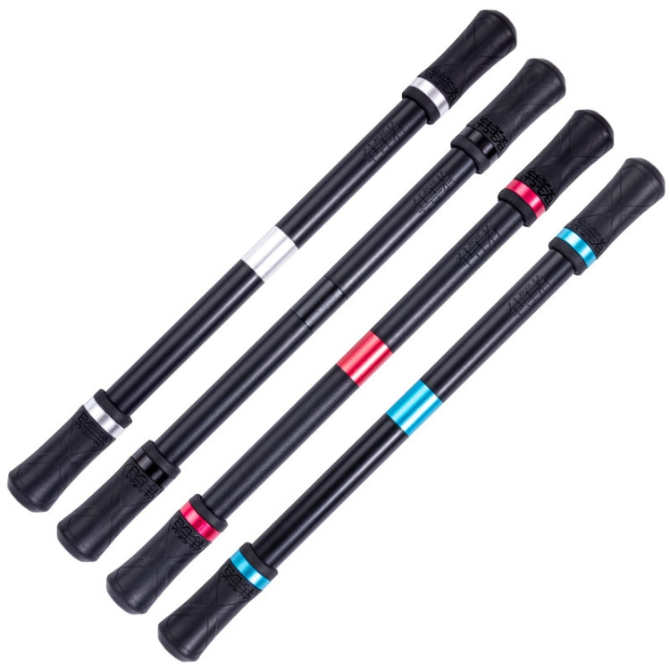 3-piece rotating pen set with black bodies and red and blue stripe accents