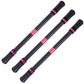 3-piece rotating pen set with black bodies and pink-red stripe grips