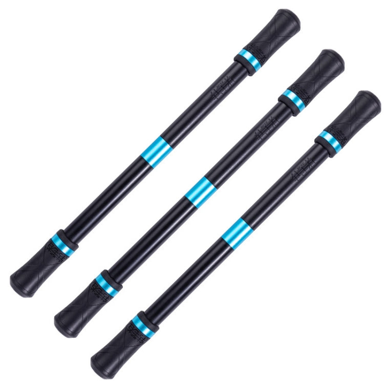 3-piece rotating pen set with black bodies and blue stripe grip accents