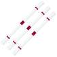 3-piece rotating pen set with white bodies and magenta stripe grip details