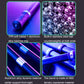 Blue and white rotating balance pen with rubber rings and stainless steel ball counterweights
