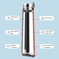 Light pink stainless steel portable thermos cup with flip lid