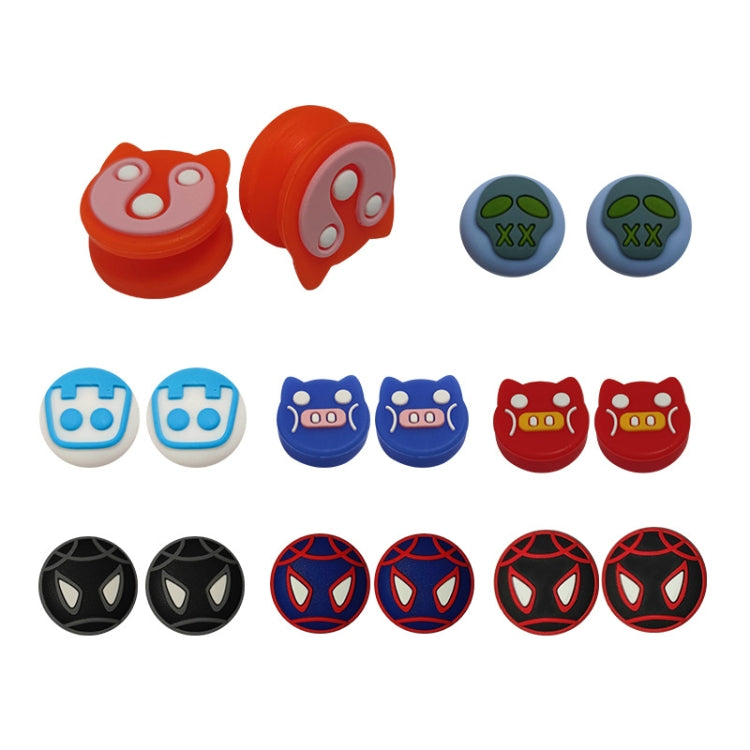 Silicone handle caps with mixed colors and animal designs, left/right rocker covers