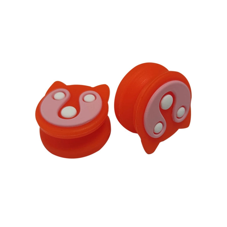 Orange silicone rocker protection caps, two left/right joystick covers, close-up