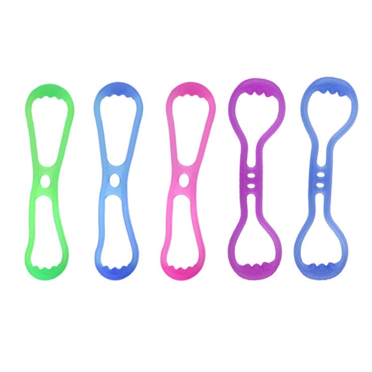 Multi-color stretching pullers in green, blue, pink, purple, and blue