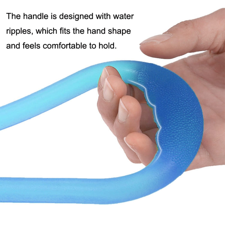 Blue single-hole stretching puller with textured, non-slip grip