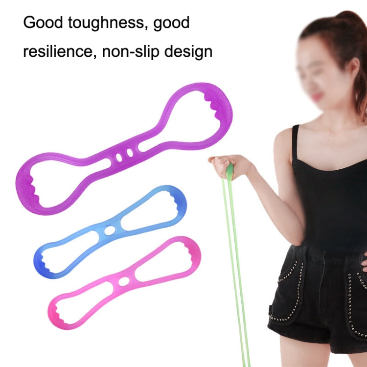 Set of multi-color single-hole stretching pullers in purple, blue, and pink