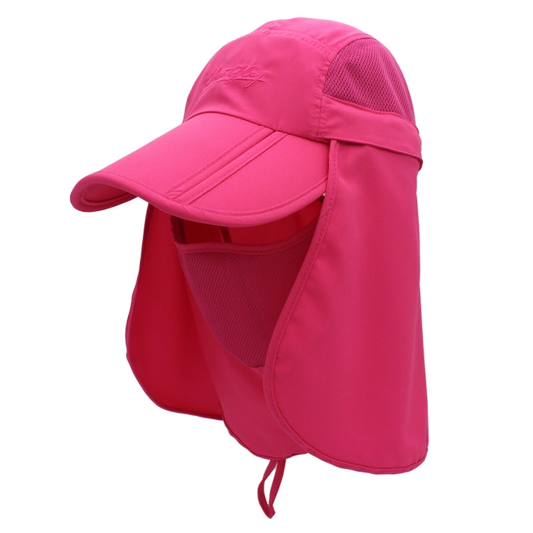 outfly adjustable 360° sun hat, pink, with side mesh and protective neck flap