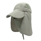 outfly adjustable 360° sun hat in light gray with mesh side panel and neck flap