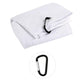 Black hook carabiner detail for golf cleaning towel storage