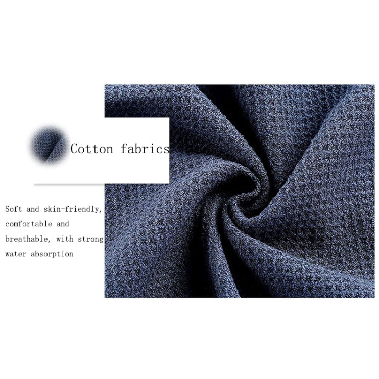 Navy woven golf towel fabric with hook loop