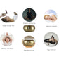 Buddha metal sound bowl with small use icons around it