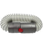 Coiled vacuum hose with red button control