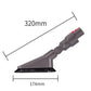 Angled gray vacuum corner brush head with black bristle base