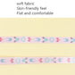 Close-up of soft fabric cat leash strap with pastel pattern, flat comfortable webbing