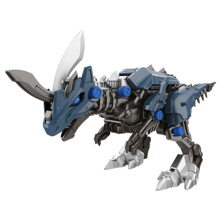 Blue and dark gray electric animal robot toy with clawed legs and large fins
