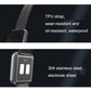 Shock smart watch close-up with TPU strap and 304 stainless steel electrode sheet