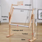 Adjustable pine cross-stitch stand with rotating frame and height-adjustable bar
