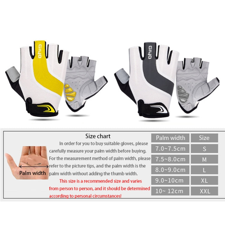 Gel padded bicycle half-finger gloves with breathable mesh and shock-absorbing palm
