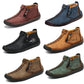 Men’s suede-style ankle boots assortment in blue, black, tan, and green with side zipper