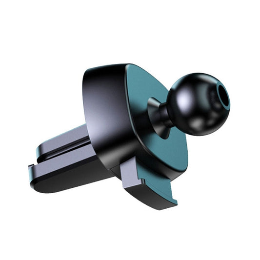 Car air vent phone holder with dark ball head and teal clip mounting bracket