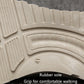 Height-increasing rubber sole close-up with deep tread and textured grip pattern