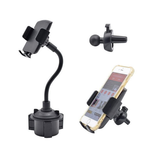 Air Inlet Cup Seat 2 In 1 Universal Long Hose Car Mobile Phone Bracket, 2 In 1 Long Hose Car Mobile Phone Bracket