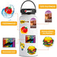 Vinyl graffiti sticker set with bold icons and heart logo, shown on bottle
