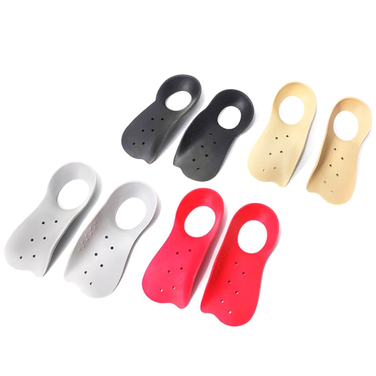 Mixed-color bow-support insoles set: white, black, red, and beige pairs