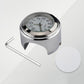 Aluminum Alloy Plating Motorcycle Handlebar Clock, Clock Silver Shell Black Background, Clock Silver Shell White Background, Clock Black Shell White Background, Clock Black Shell Black Background