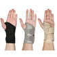 Breathable wrist guards in black, gray, and beige with adjustable dual straps