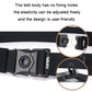 Men's elastic belt with adjustable fit and dark webbing buckle, 120 cm