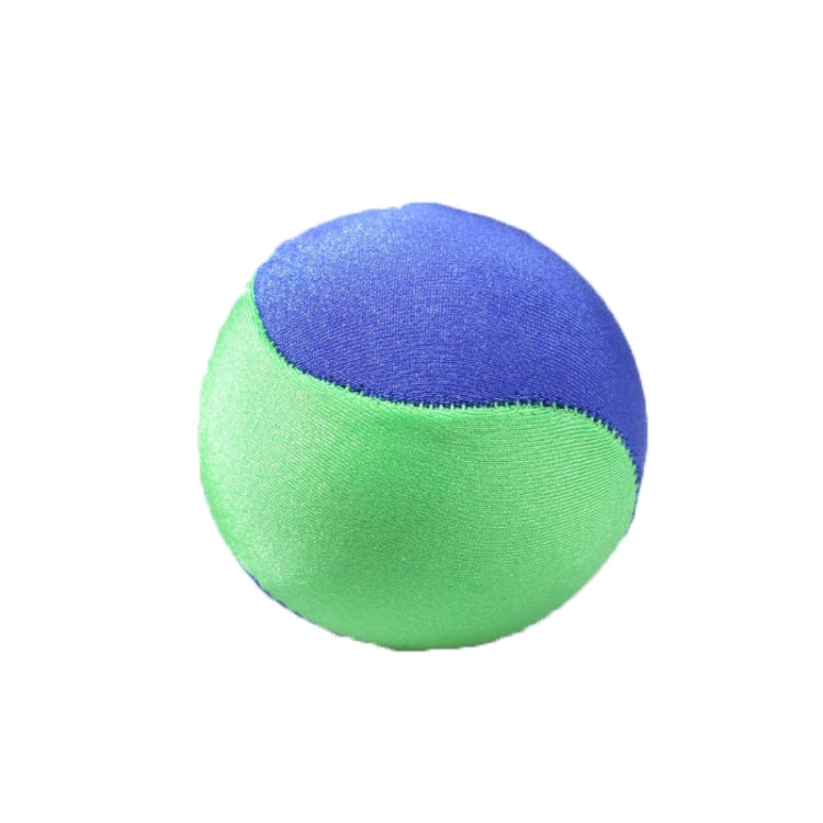 Green and blue foam water ball with “WATER BALL” branding on surface