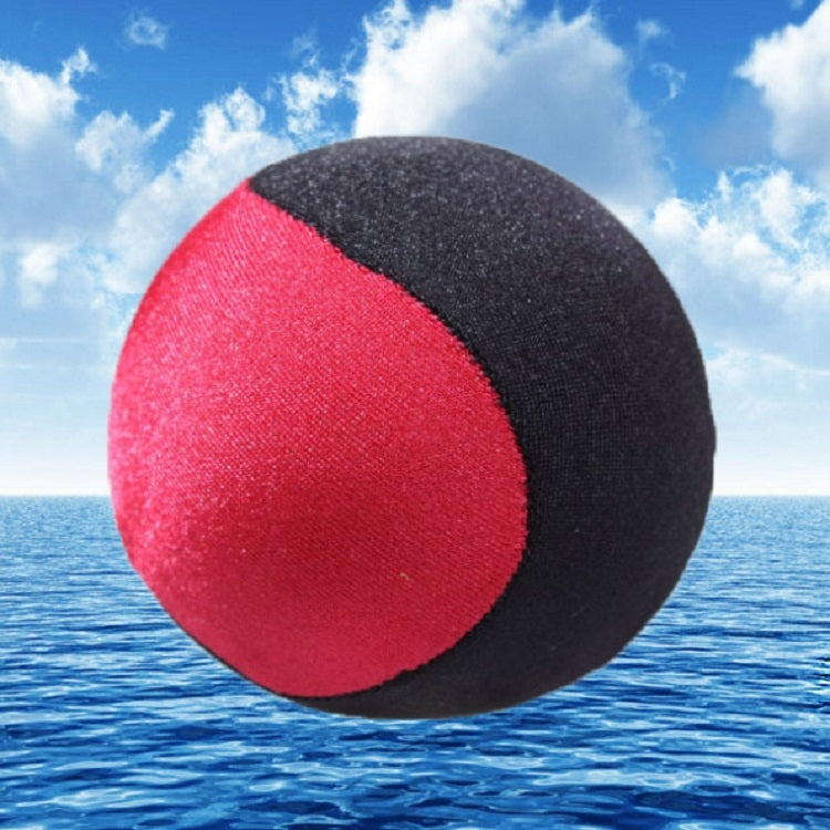 Red and black foam water ball with “WATER BALL” logo on front