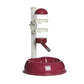 Wine red automatic pet water dispenser with stainless outlet and large round base