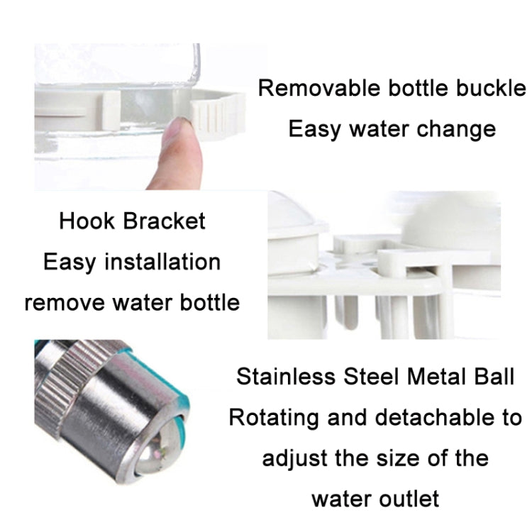 Automatic pet water dispenser parts with stainless steel rotating ball outlet adjuster