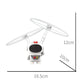 Compact white astronaut gyro robot toy with spinning white propellers