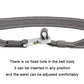 Braided nylon belt with quick-release buckle, dark grey strap and silver buckle