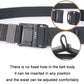 Men's elastic nylon belt with dark gray webbing and matte metal buckle