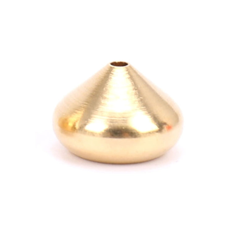 Gold drop-shaped incense insert plate with small top opening