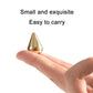 Gold incense insert plate held in hand with small cone opening