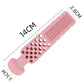 Pink toothpaste-shaped dog teething bite toy, 14 cm long, with raised cleaning bumps